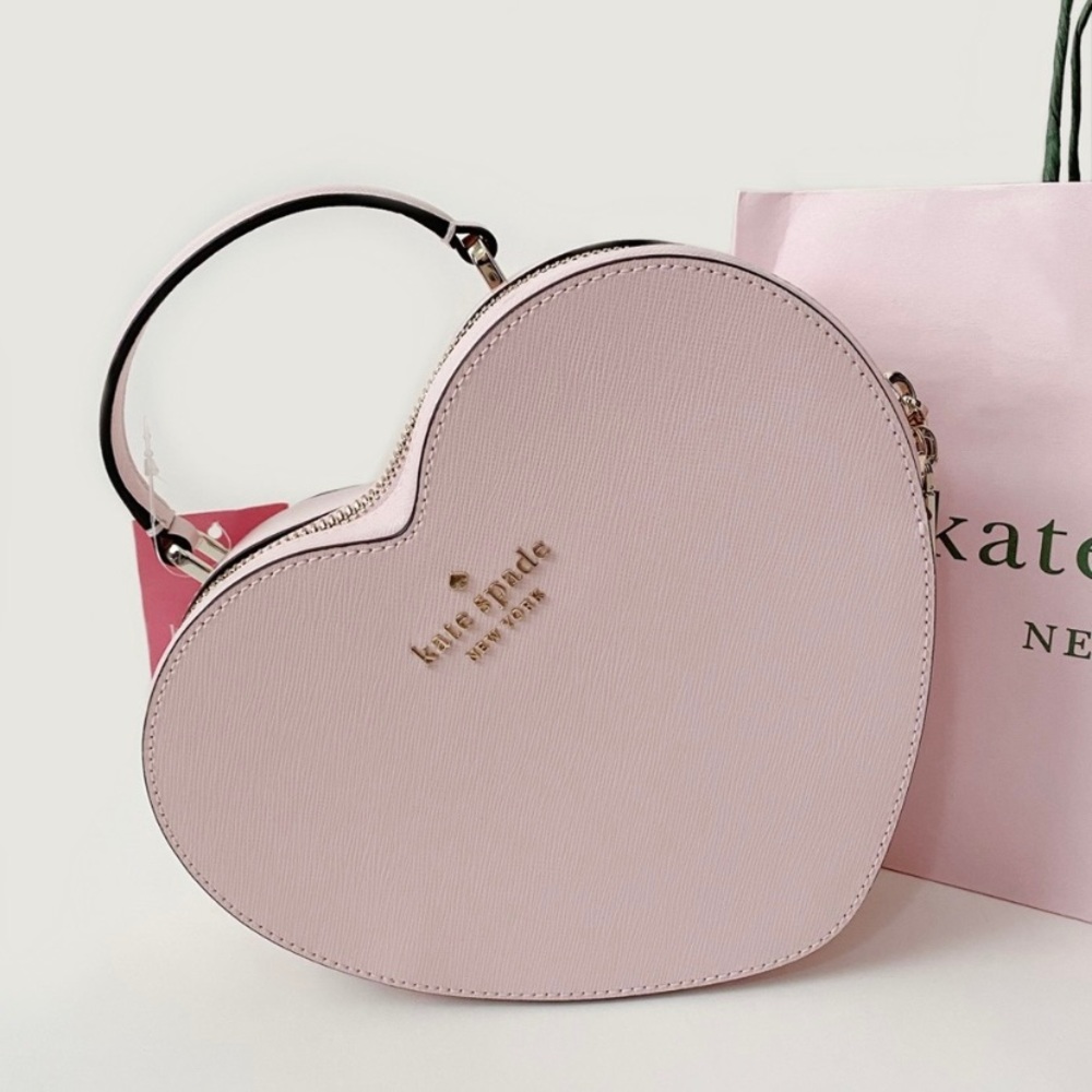 Kate Spade Heart 🤍 Crossbody Pink Leather Bag NWT